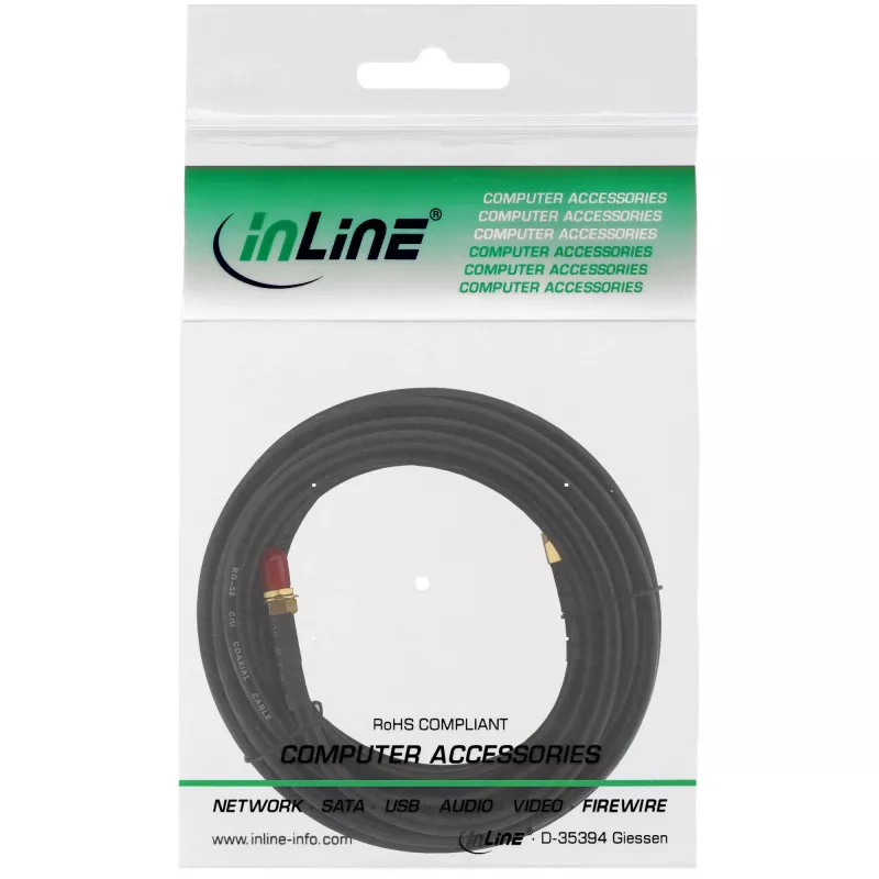 InLine καλώδιο WIFI βύσμα R-SMA / υποδοχή R-SMA 5m