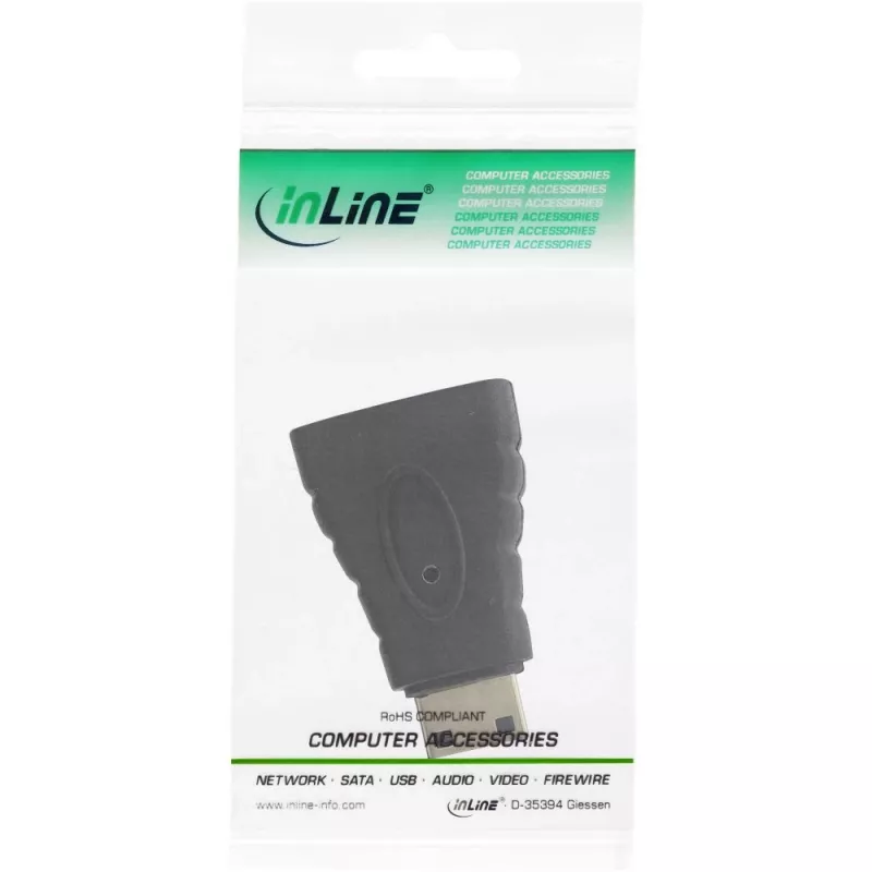 InLine αντάπτορας HDMI, , υποδοχή HDMI A / βύσμα HDMI C, 4K/60Hz, επιχρυσωμένος