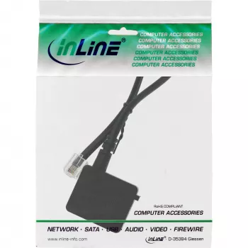 InLine καλώδιο αντάπτορα TAE βύσμα RJ11 6P4C σε υποδοχή TAE-F γερμανικό 0,2 m