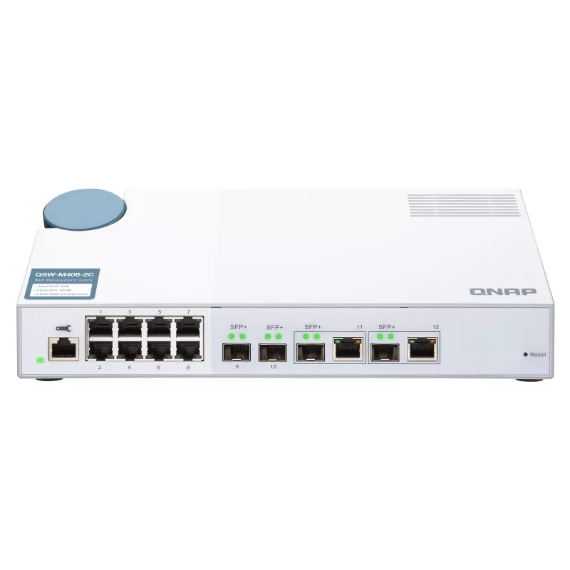 QNAP QSW-M408-2C Διαχειριζόμενο Switch Δικτύου L2 10G Ethernet (100/1000/10000) Λευκό