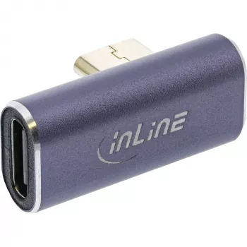 InLine Προσαρμογέας USB4, Βύσμα/Υποδοχή USB-C κάθετα δεξιά/αριστερά με γωνία