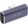 InLine Προσαρμογέας USB4, Βύσμα/Υποδοχή USB-C κάθετα δεξιά/αριστερά με γωνία