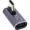 InLine Προσαρμογέας USB4, Βύσμα/Υποδοχή USB-C κάθετα δεξιά/αριστερά με γωνία