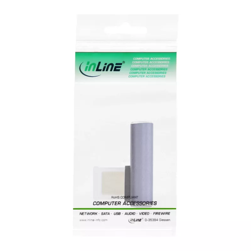 InLine Προσαρμογέας USB4, Βύσμα/Υποδοχή USB-C κάθετα δεξιά/αριστερά με γωνία