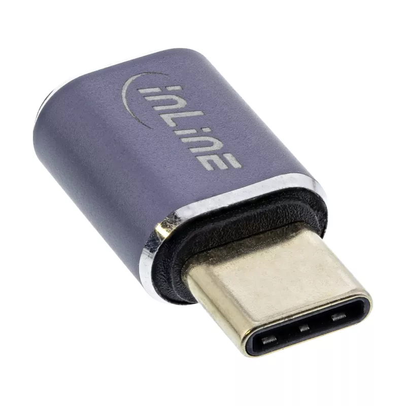 InLine Προσαρμογέας USB4 Βύσμα/Υποδοχή USB-C Αλουμίνιο γκρι 35900A