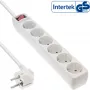 InLine Πολύπριζο 16465S 6 θέσεων Schutzkontakt CEE 7/3 λευκό 5m
