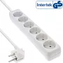 InLine Πολύπριζο InLine 6 θέσεων Schutzkontakt CEE 7/3 λευκό 5m