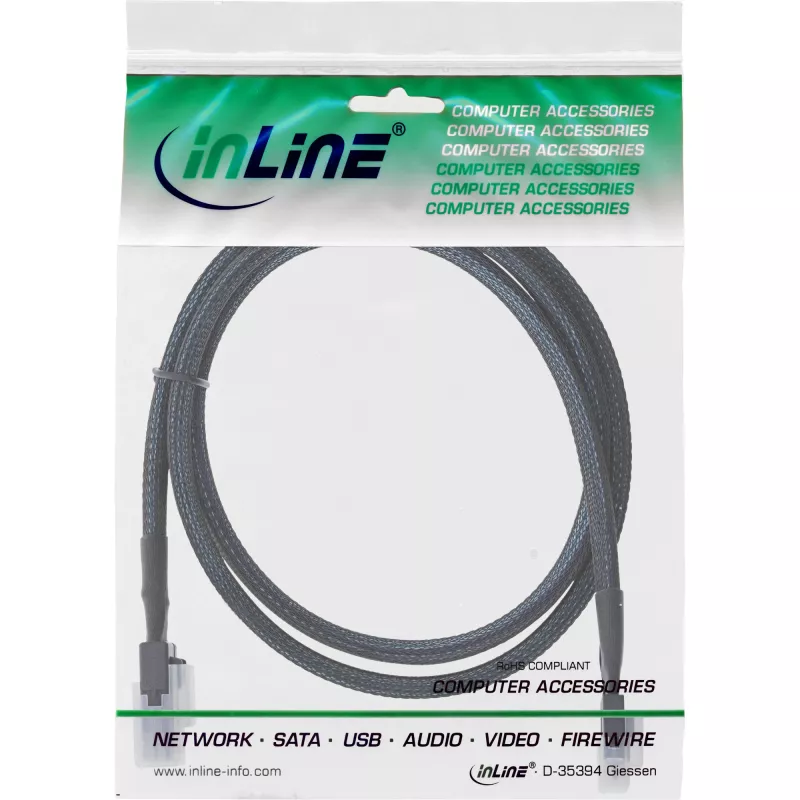 InLine λεπτό καλώδιο SAS, SFF-8654 σε Mini SAS SFF-8087, 12Gb/s, 0,5m