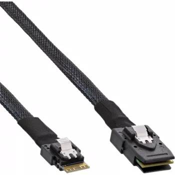 InLine λεπτό καλώδιο SAS InLine 27645B SFF-8654 σε Mini SAS SFF-8087 12Gb/s 1m