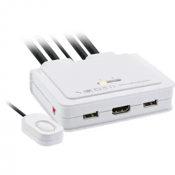InLine καλώδιο KVM Switch, 2-Port, HDMI, 4K, USB, Audio