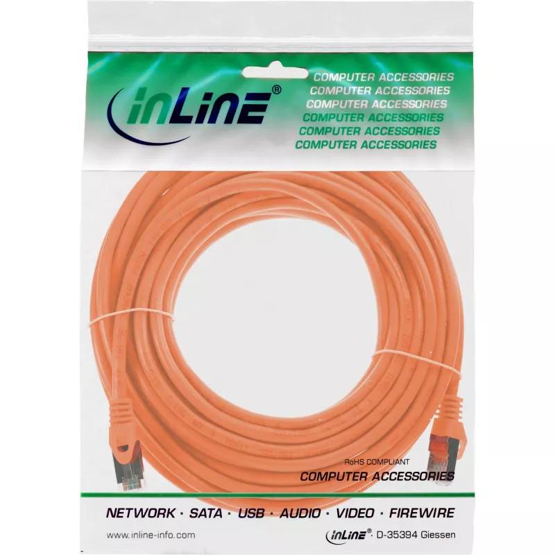 InLine Καλώδιο Patch SF/UTP Cat.5e πορτοκαλί 7,5 m
