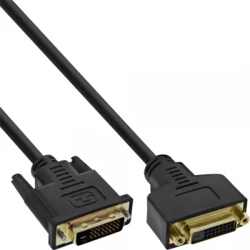 InLine Καλώδιο DVI-D Premium 24+1 αρσενικό σε θηλυκό Dual Link επιχρυσωμένο 2m