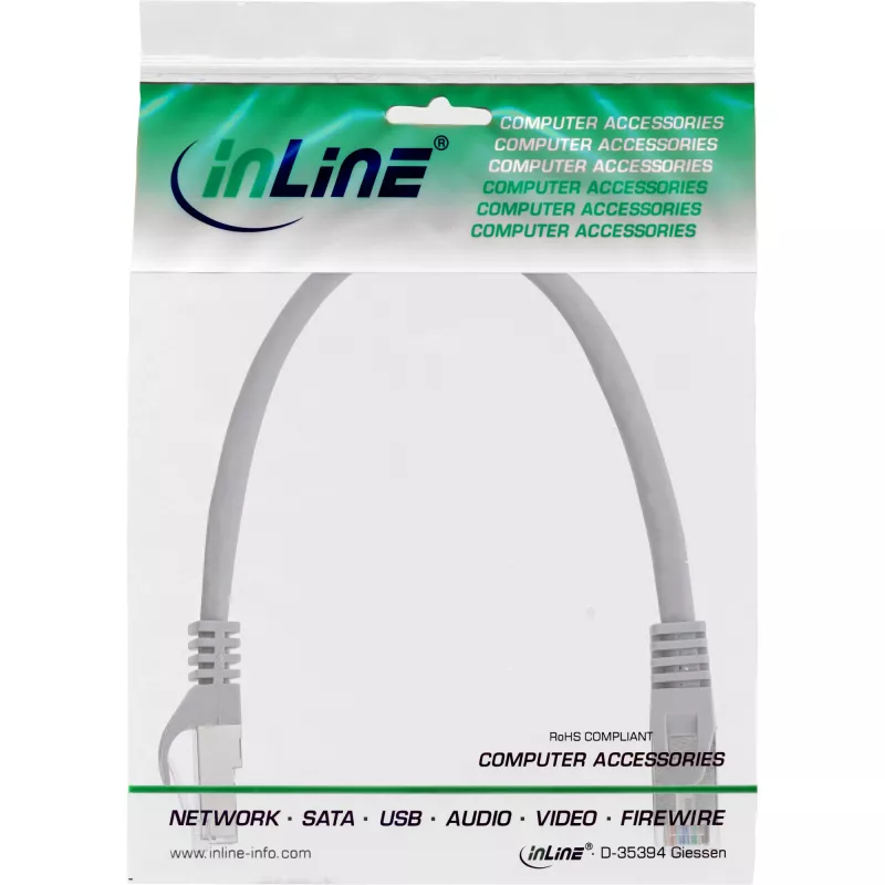 InLine Καλώδιο Patch SF/UTP Cat.5e RJ-45 0,25m Γκρι