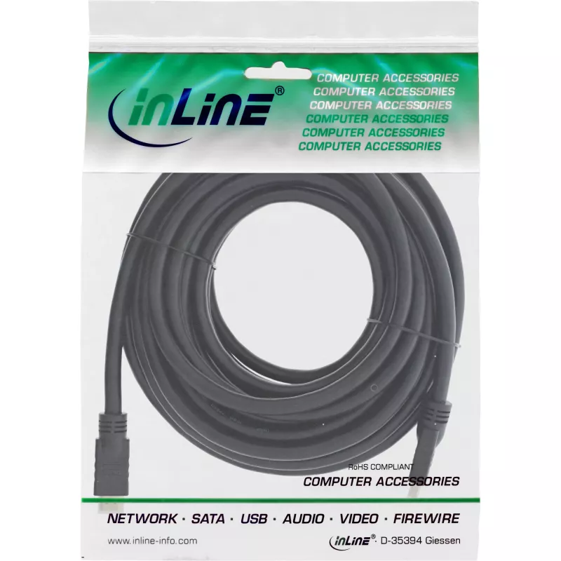InLine HiD Καλώδιο HDMI High Speed με Ethernet, 4K2K, M/M, επιχρυσωμένες επαφές, 5 m