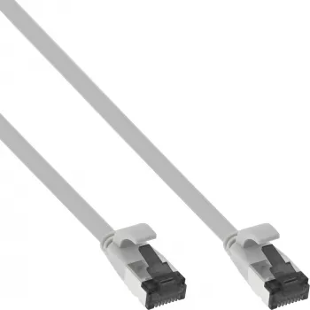 InLine Flach-Patchkabel, U/FTP, Cat.8.1, TPE χωρίς αλογόνα, γκρι, 1,5 m