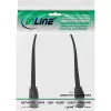 InLine Patchkabel επίπεδο, U/FTP, Cat.8.1, TPE χωρίς αλογόνα, μαύρο, 0,25 m