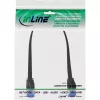 InLine Patchkabel επίπεδο, U/FTP, Cat.6A, TPE χωρίς αλογόνα, μαύρο, 0,25 m