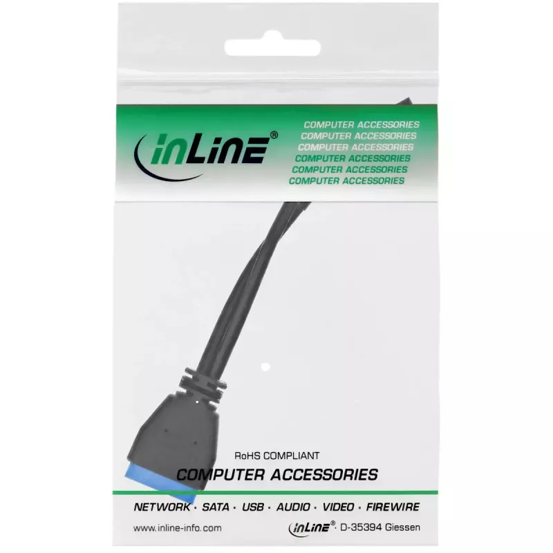 InLine καλώδιο εσωτερικού USB header USB 2.0 σε 3.0 33449I