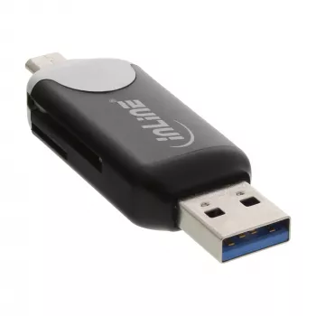 InLine USB3.0 Dual Cardreader, USB A και Micro-USB 2.0 για SDXC και microSDXC