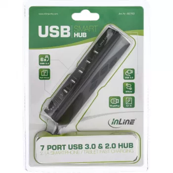 USB Hub InLine Smart Hub 7 Port USB 3.0 & 2.0 με θύρα ταχείας φόρτισης