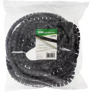 InLine εύκαμπτο κανάλι καλωδίων 10m μαύρο 15mm
