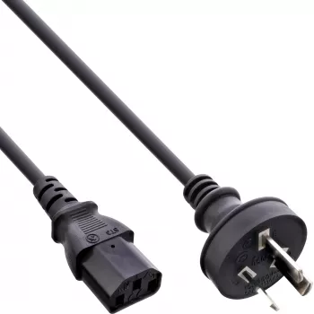 InLine B-16652D Καλώδιο τροφοδοσίας, βύσμα Αυστραλίας σε C13, 1,8 m, συσκευασία 35 τεμ. Bulk