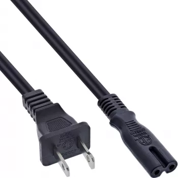 InLine B-16654U Καλώδιο τροφοδοσίας Μαύρο 1,8 m NEMA 1-15P IEC C7