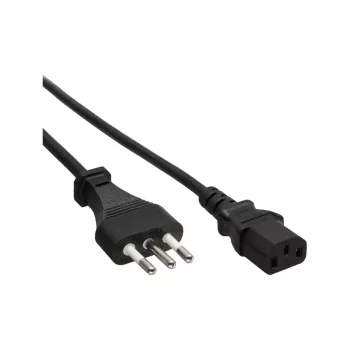 InLine B-16652I καλώδιο τροφοδοσίας μαύρο 1,8 m βύσμα τροφοδοσίας Type L βύσμα συσκευής C13