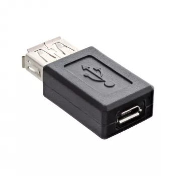 Προσαρμογέας Micro-USB InLine 31613 υποδοχή θηλυκή USB A σε υποδοχή θηλυκή Micro-USB B