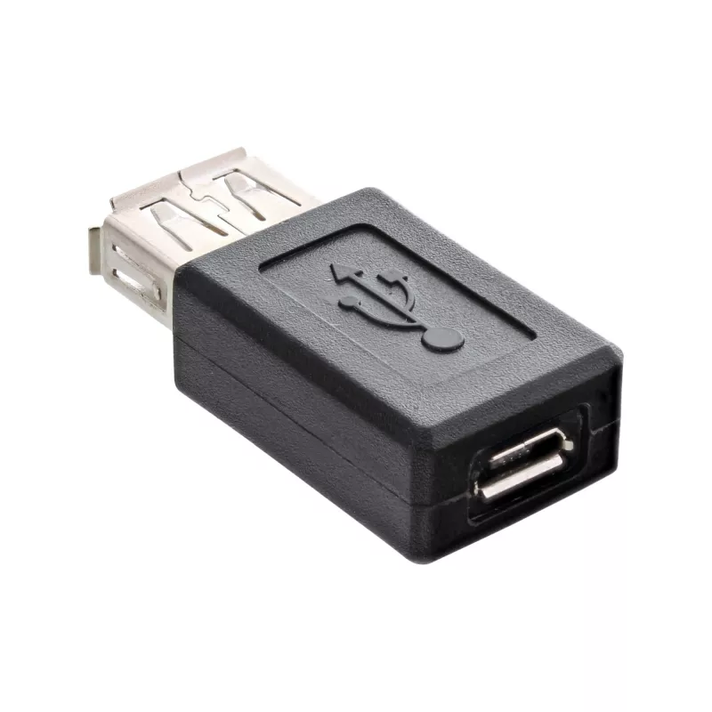 Προσαρμογέας Micro-USB InLine 31613 υποδοχή θηλυκή USB A σε υποδοχή θηλυκή Micro-USB B
