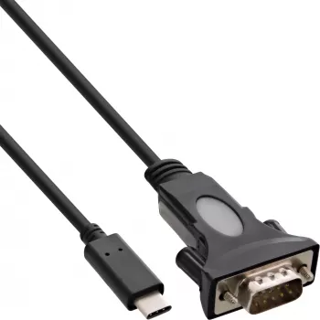 InLine καλώδιο προσαρμογέα USB-C σε σειριακό, βύσμα αρσενικό USB-C / βύσμα αρσενικό DB9, 1,8 m