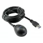 InLine καλώδιο USB 3.2 Gen.1 USB Type A βύσμα αρσενικό / A υποδοχή θηλυκή + τροφοδοσία, με βάση, μαύρο, 1 m