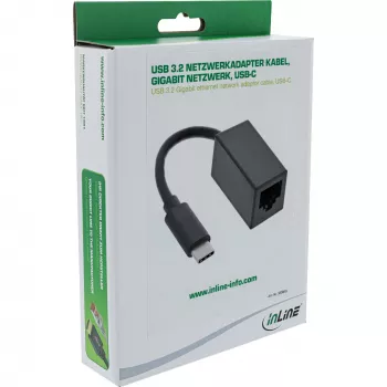 InLine καλώδιο προσαρμογέα δικτύου USB 3.2 Gigabit Ethernet, USB-C