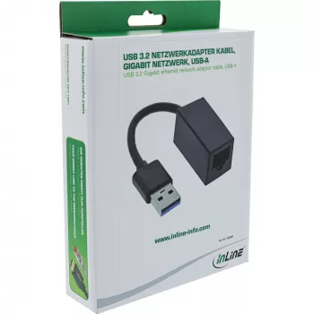InLine καλώδιο προσαρμογέα δικτύου USB 3.2 Gigabit Ethernet, USB-A