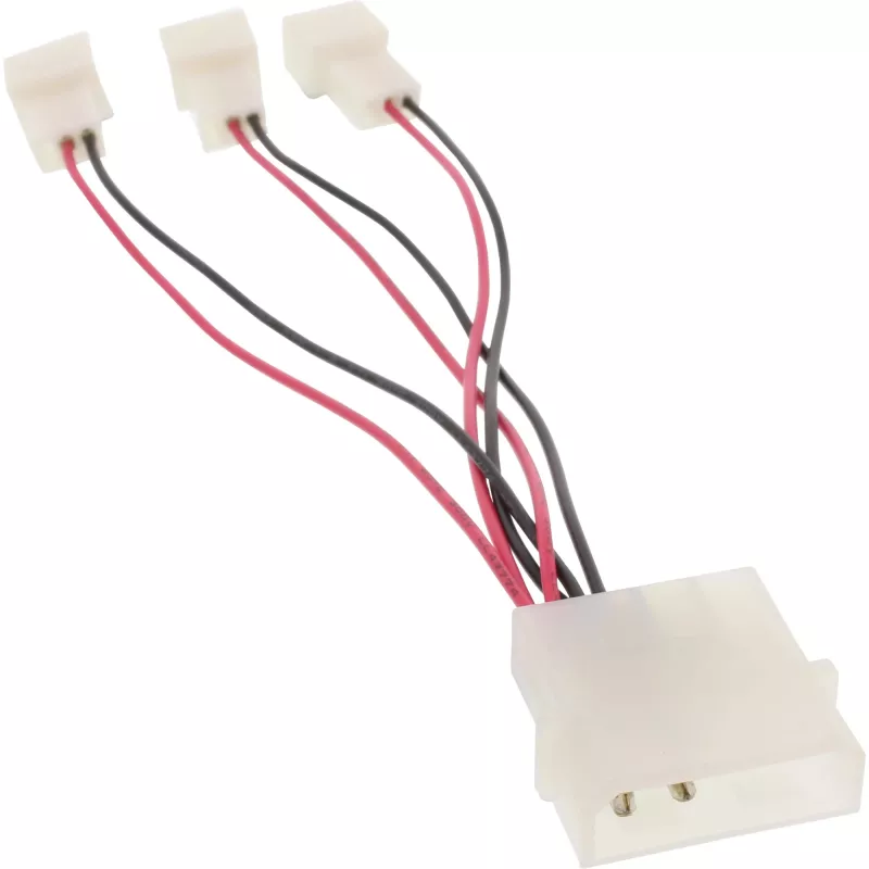 InLine Καλώδιο προσαρμογέα ανεμιστήρα PC 12V / 5V για έως 3 ανεμιστήρες 33005A