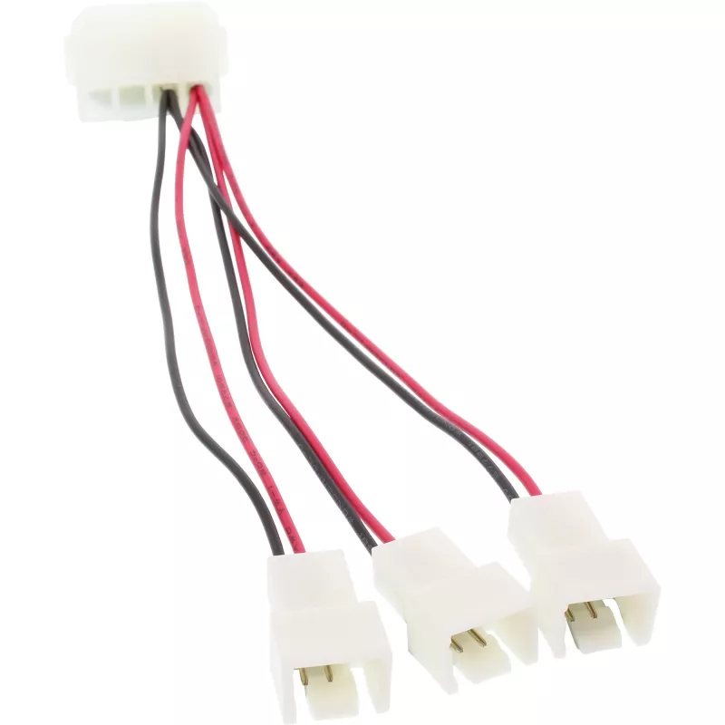 InLine Καλώδιο προσαρμογέα ανεμιστήρα PC 12V / 5V για έως 3 ανεμιστήρες 33005A