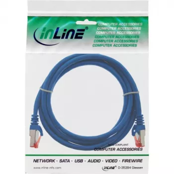InLine Καλώδιο δικτύου S/FTP PiMF Cat.6 250MHz PVC χαλκός μπλε 0,25m