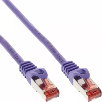 InLine Καλώδιο δικτύου S/FTP PiMF Cat.6 250MHz PVC χαλκός μωβ 0,3m