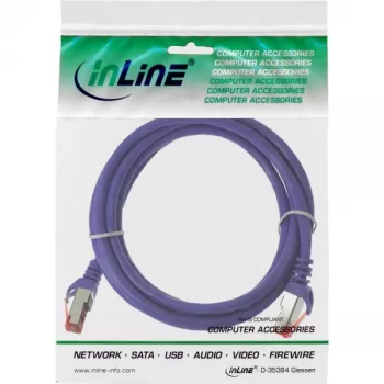 InLine Καλώδιο δικτύου S/FTP PiMF Cat.6 250MHz PVC χαλκός μωβ 0,3m