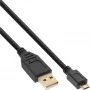 InLine καλώδιο Micro-USB 2.0, βύσμα USB Type-A / βύσμα Micro-B, μαύρο, 3 m