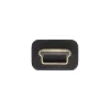 InLine καλώδιο USB 2.0 Mini, βύσμα Type-A / βύσμα Mini-B (5 ακίδων), μαύρο/χρυσό, 2m