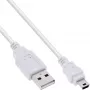 InLine καλώδιο USB 2.0 Mini, βύσμα Type-A / βύσμα Mini-B (5 ακίδων), λευκό, 1 m