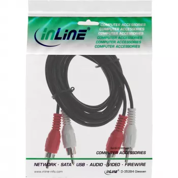 InLine καλώδιο ήχου 2x RCA M/M 3m InLine 89938A
