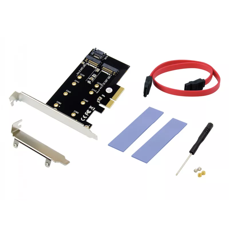 Conceptronic EMRICK 2-in-1 M.2 SSD PCIe προσαρμογέας SATA AHCI NVMe