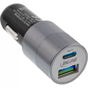 InLine φορτιστής αυτοκινήτου USB τροφοδοτικό Quick Charge 3.0, μαύρο