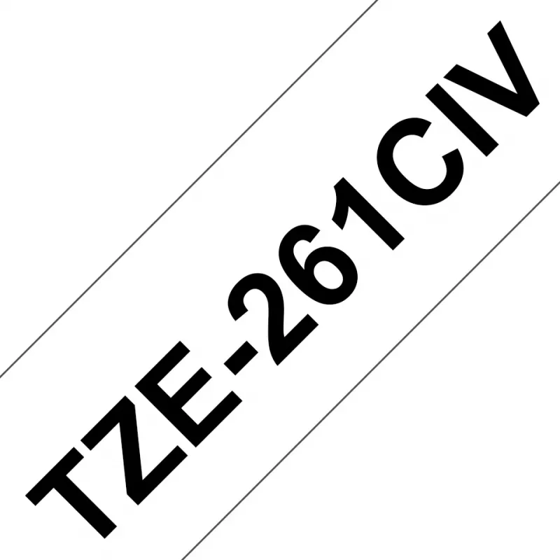 Brother TZE261CIV μελανοταινία ετικετών μαύρο σε λευκό