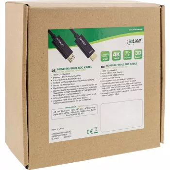 InLine καλώδιο HDMI AOC, High Speed HDMI με Ethernet, 4K/60Hz, M/M 40m