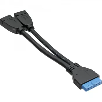InLine USB 3.0 καλώδιο προσαρμογέα εσωτερικό 2x USB Type-A υποδοχή / header motherboard