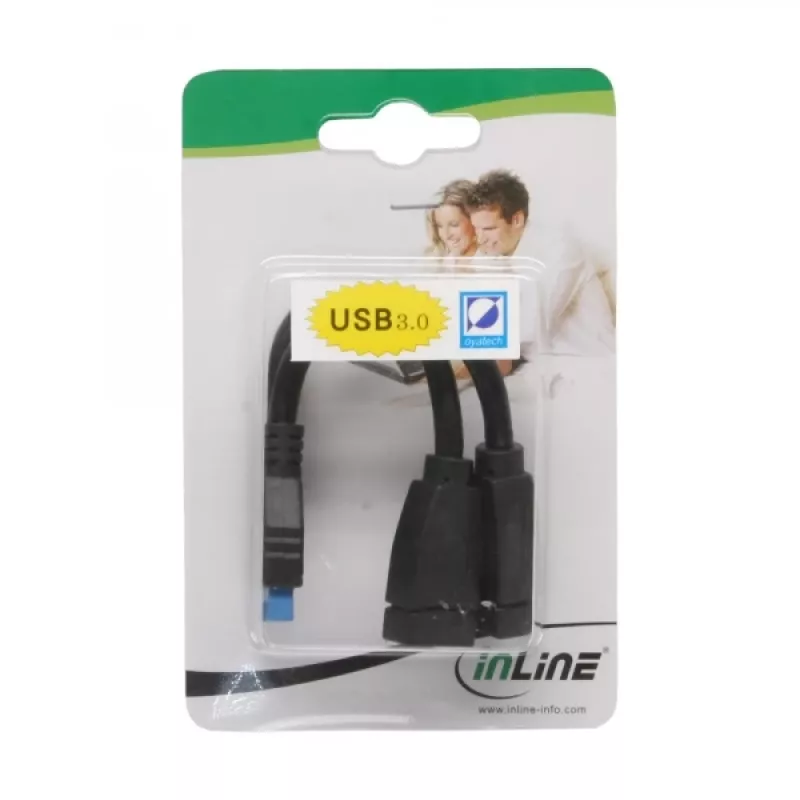 InLine USB 3.0 καλώδιο προσαρμογέα εσωτερικό 2x USB Type-A υποδοχή / header motherboard