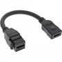 InLine καλώδιο προσαρμογέα HDMI Keystone 4K/60Hz, HDMI A θηλυκό/θηλυκό, μαύρο, 0,2m
